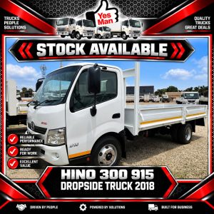 2018 HINO 300 915 DROPSIDE TRUCK