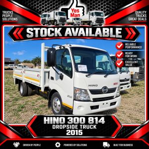 2015 HINO 300 814 DROPSIDE TRUCK