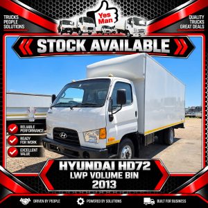 2013 HYUNDAI HD 72 LWB VOLUME BIN TRUCK